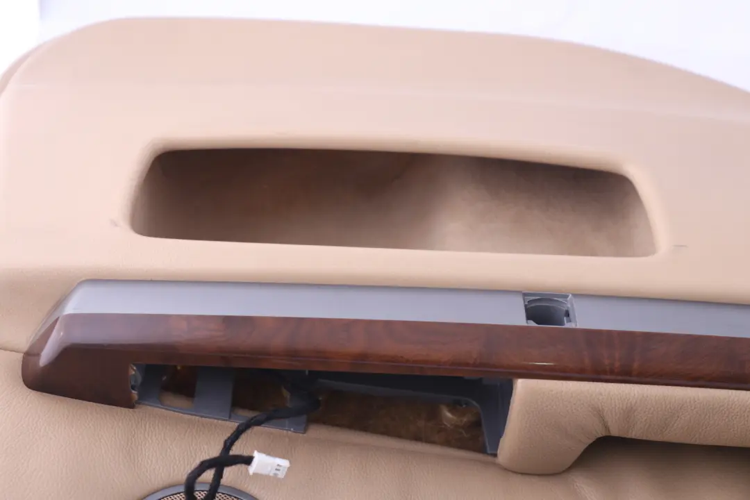 BMW Serie 7 E65 Posteriore Sinistra N/S Pelle Interno Porta Pannello Trim Beige - SKU 7038711 - Numero di parte 7038711