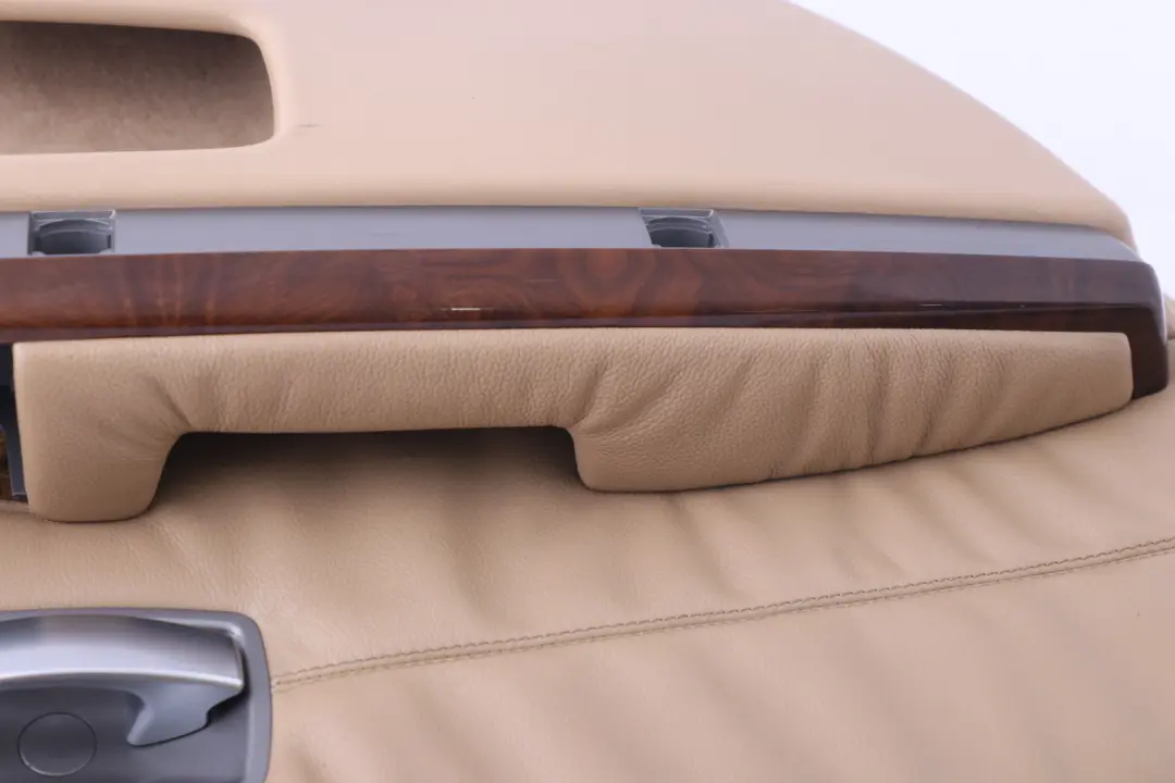 BMW Serie 7 E65 Posteriore Sinistra N/S Pelle Interno Porta Pannello Trim Beige - SKU 7038711 - Numero di parte 7038711
