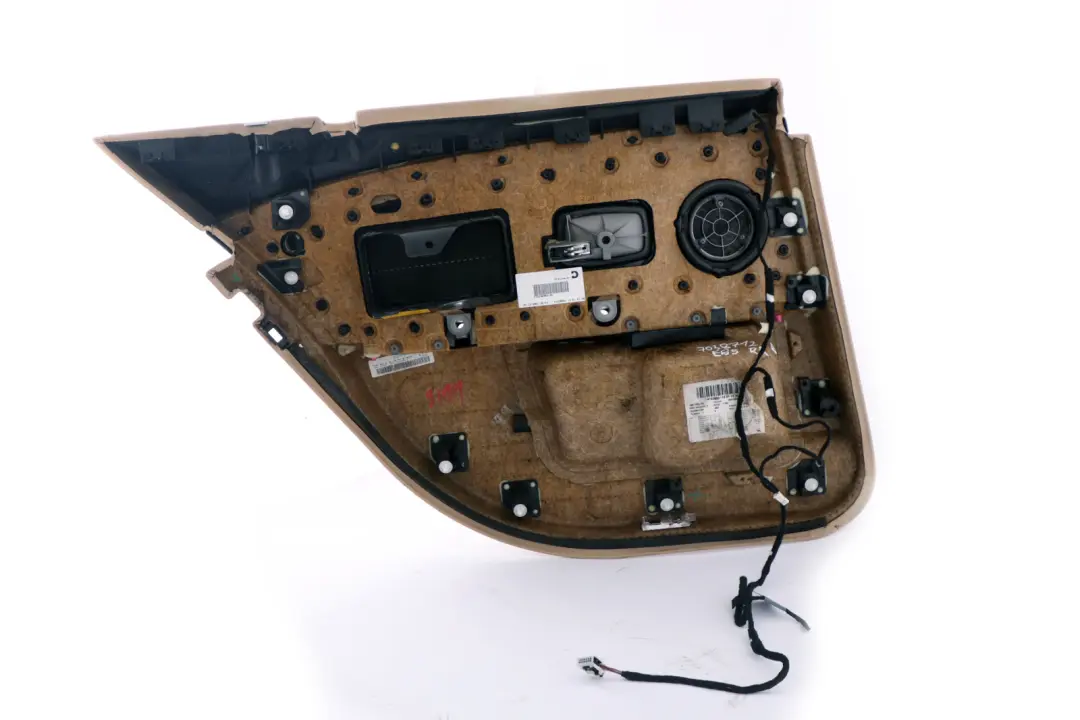 BMW E65 Boczek Drzwi Prawy Tylny Skóra Beż - SKU 7038712 - Numer Części 7038712