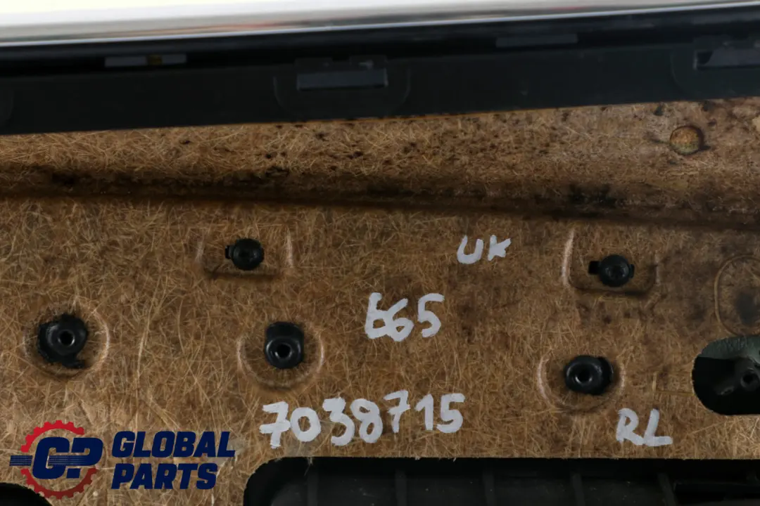 Left N/S Door Card Lining Trim Panel Green Leather to BMW 7 Series E65 E66 Rear with Part number 7038715 BMW 7 Series E65 E66 Rear Left N/S Door Card Lining Trim Panel Green Leather - SKU 7038715 - Part number 7038715