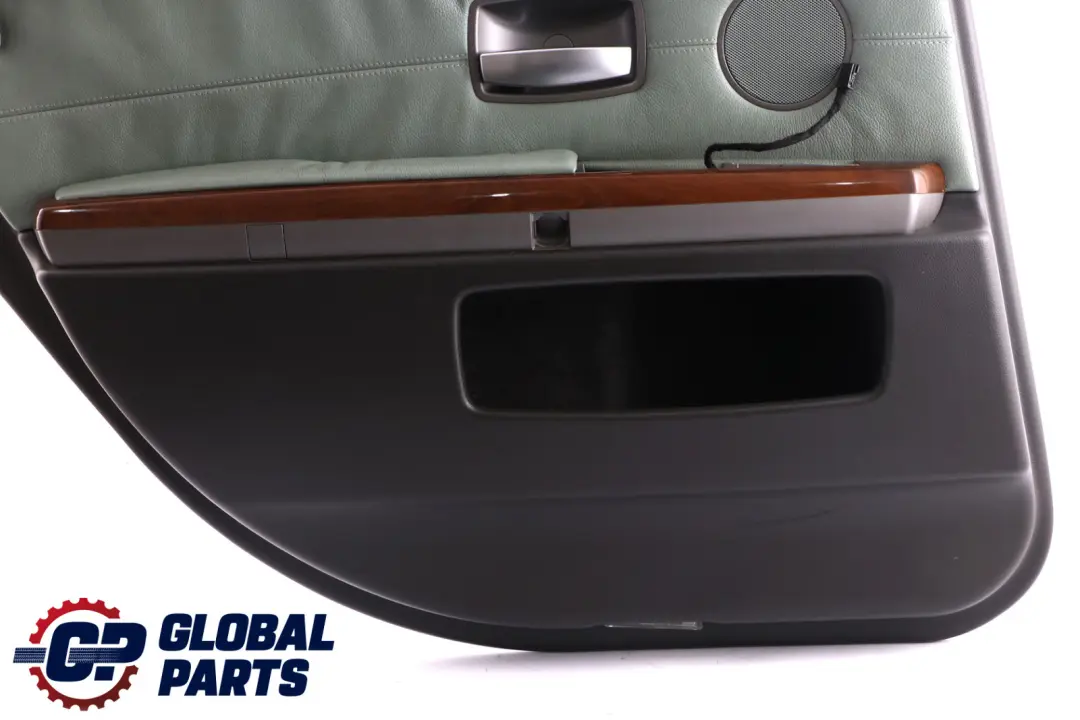 Left N/S Door Card Lining Trim Panel Green Leather to BMW 7 Series E65 E66 Rear with Part number 7038715 BMW 7 Series E65 E66 Rear Left N/S Door Card Lining Trim Panel Green Leather - SKU 7038715 - Part number 7038715