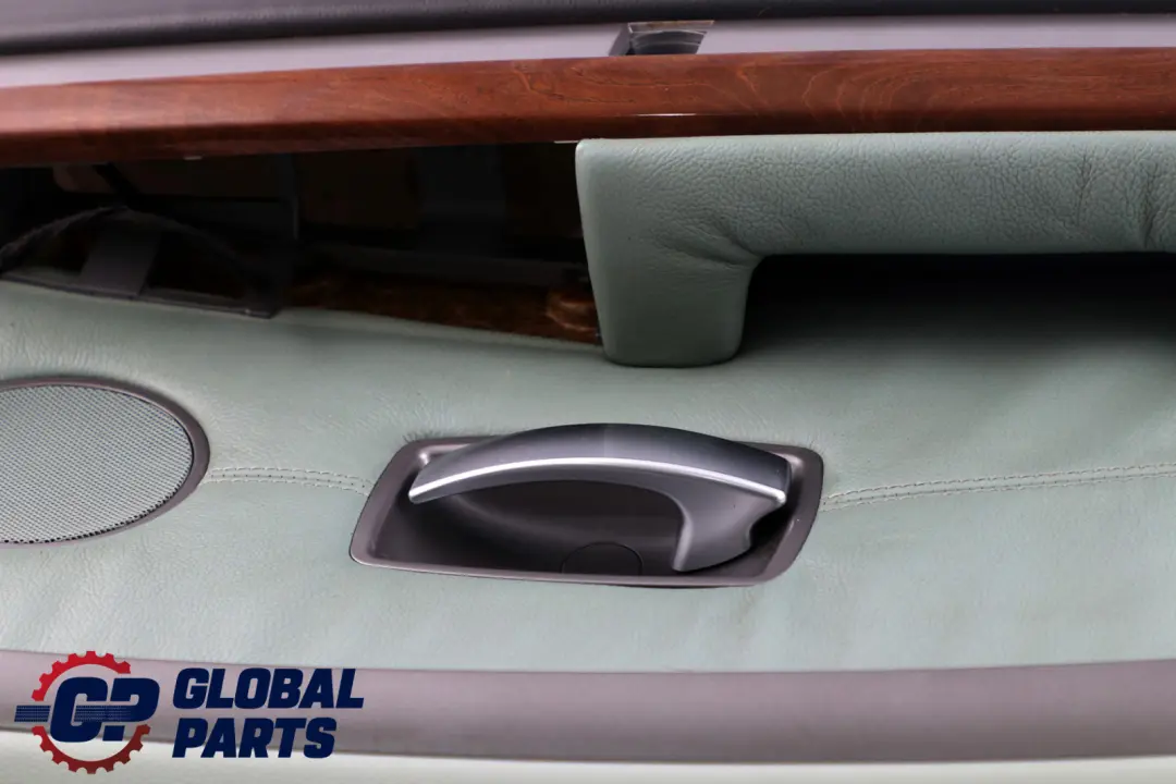 Left N/S Door Card Lining Trim Panel Green Leather to BMW 7 Series E65 E66 Rear with Part number 7038715 BMW 7 Series E65 E66 Rear Left N/S Door Card Lining Trim Panel Green Leather - SKU 7038715 - Part number 7038715