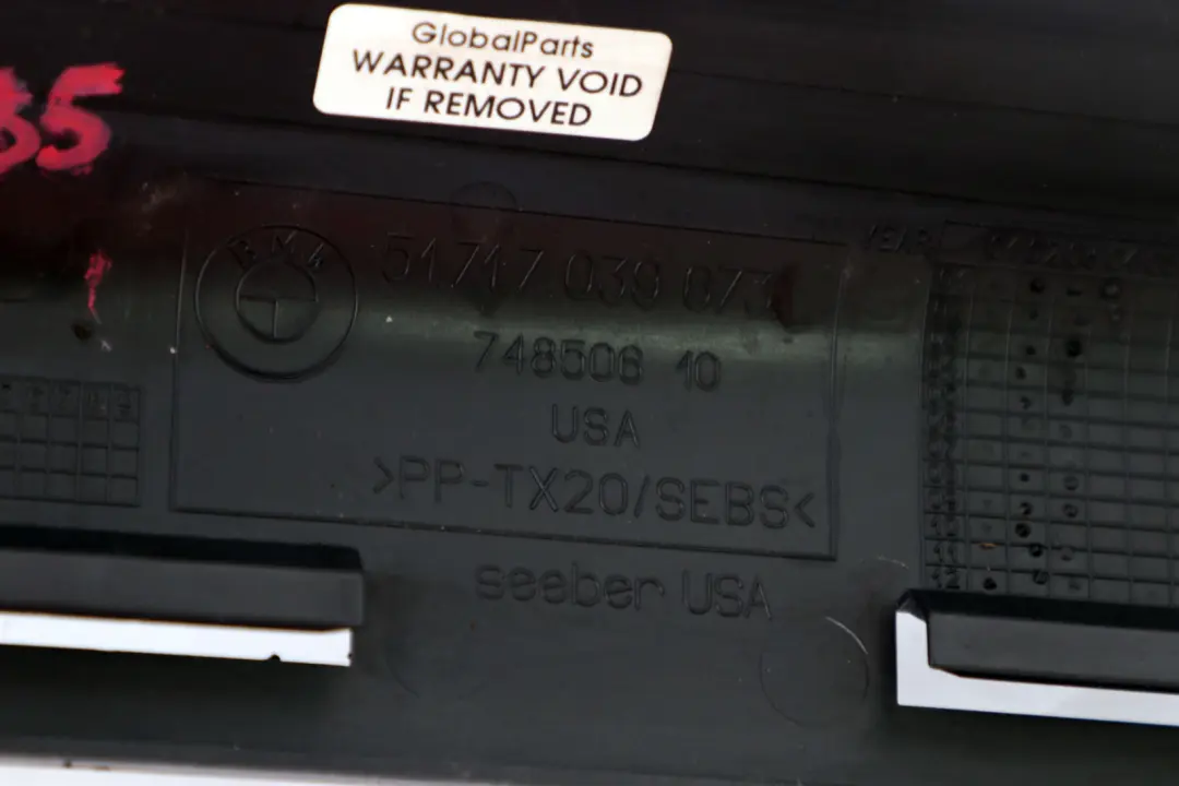 BMW Z4 Series E85 E86 Sealing Seal Engine Compartment Left N/S - SKU 7039673 - Part number 7039673