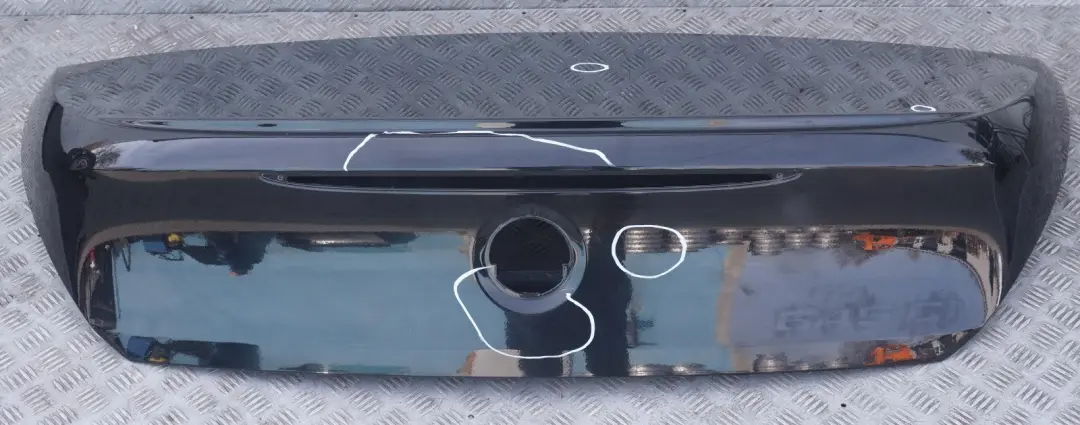 Trunk Boot Lid Tailgate Black Sapphire Metallic - 475 to BMW 6 Series E64 Cabrio with Part number 7039766 BMW 6 Series E64 Cabrio Trunk Boot Lid Tailgate Black Sapphire Metallic - 475 - SKU 7039766-BS - Part number 7039766