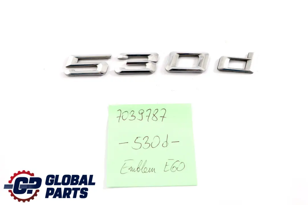 Napis Znaczek Logo Emblemat Klapa Bagażnika Tył do BMW E60 E61 530d o numerze 7039787 BMW E60 E61 530d Napis Znaczek Logo Emblemat Klapa Bagażnika Tył - SKU 7039787-1 - Numer Części 7039787