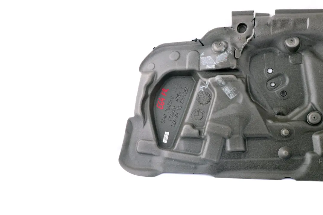 Sound Insulation Door Front Right O/S to BMW 3 Series E63 E64 LCI with Part number 51487183703 BMW 3 Series E63 E64 LCI Sound Insulation Door Front Right O/S - SKU 7042096 - Part number 51487183703