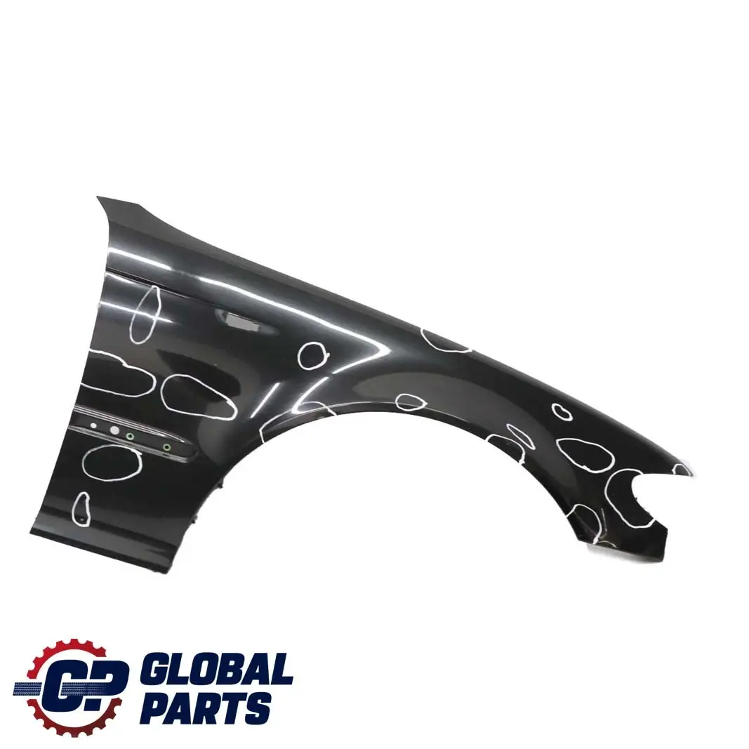 BMW 3 E46 Limousine Touring Seitenwand Vorne Rechts Kotflügel Schwarz 2 - 668 - SKU 7042324-SCH - Teilenummer 7042324