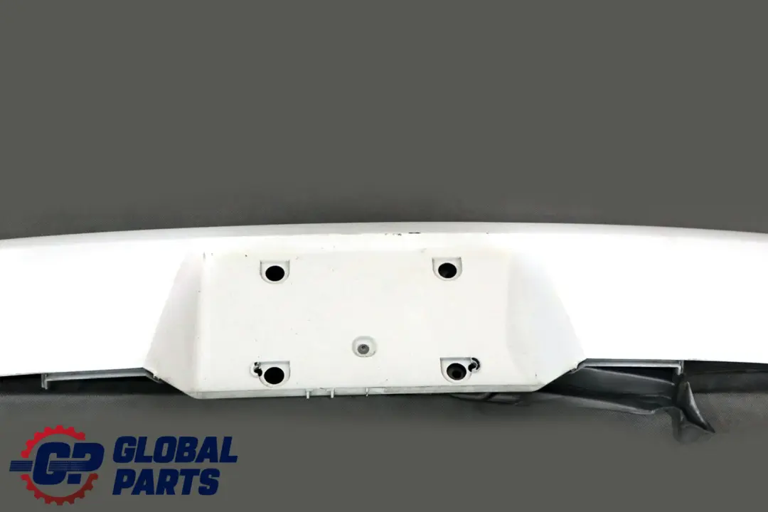 BMW 7 E65 Japan Tailgate Trunk Lid Finisher Licence Holder Alpine White 300 - SKU 7042952-AW - Part number 7042952