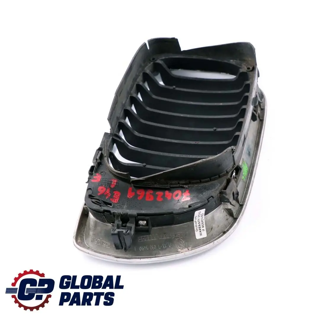 Front Bumper Centre Grille Left N/S Black Chrome to BMW 3 E46 Saloon with Part number 7042961 BMW 3 E46 Saloon Front Bumper Centre Grille Left N/S Black Chrome - SKU 7042961 - Part number 7042961