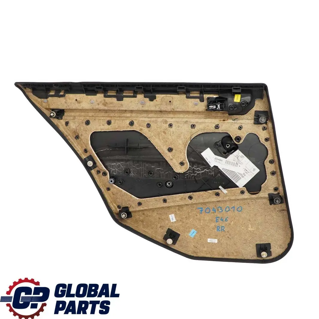 Tapizado Trasero Derecho Tarjeta Puerta Tela Antracita para BMW 3 E46 Berlina Touring con número de pieza 7043010 BMW 3 E46 Berlina Touring Tapizado Trasero Derecho Tarjeta Puerta Tela Antracita - SKU 7043010 - Número de pieza 7043010
