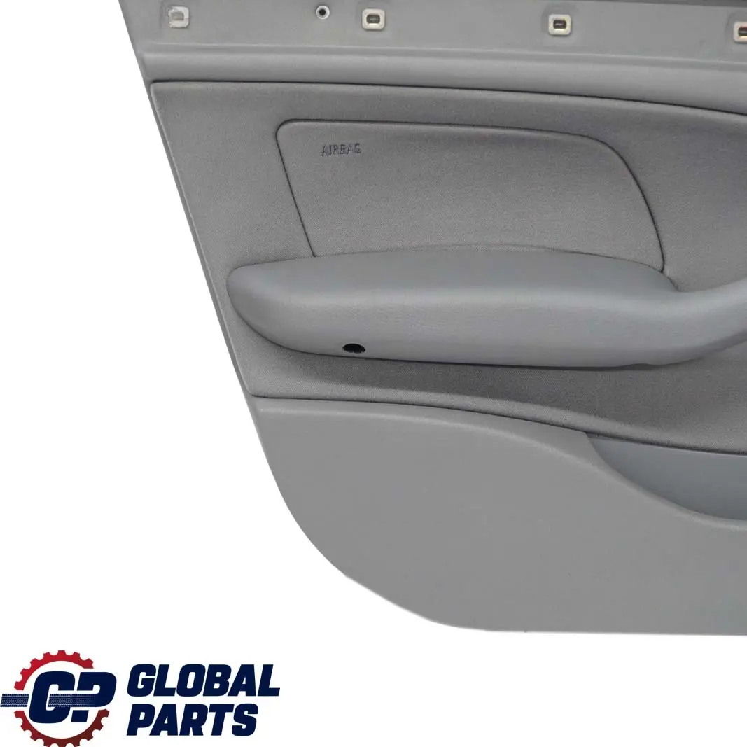 Front Left N/S Trim Panel Door Card Cloth Fabric Grey to BMW 3 E46 Saloon Touring with Part number 7043053 BMW 3 E46 Saloon Touring Front Left N/S Trim Panel Door Card Cloth Fabric Grey - SKU 7043053 - Part number 7043053