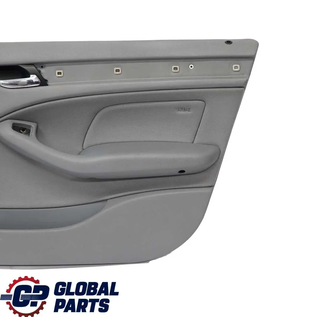 Front Right O/S Trim Panel Door Card Cloth Fabric Grey to BMW 3 E46 Saloon Touring with Part number 7043054 BMW 3 E46 Saloon Touring Front Right O/S Trim Panel Door Card Cloth Fabric Grey - SKU 7043054 - Part number 7043054