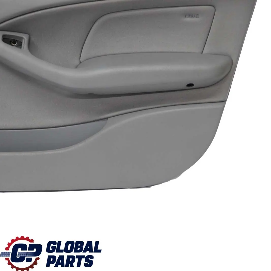 BMW 3 E46 Saloon Touring Front Right O/S Trim Panel Door Card Cloth Fabric Grey - SKU 7043054 - Part number 7043054