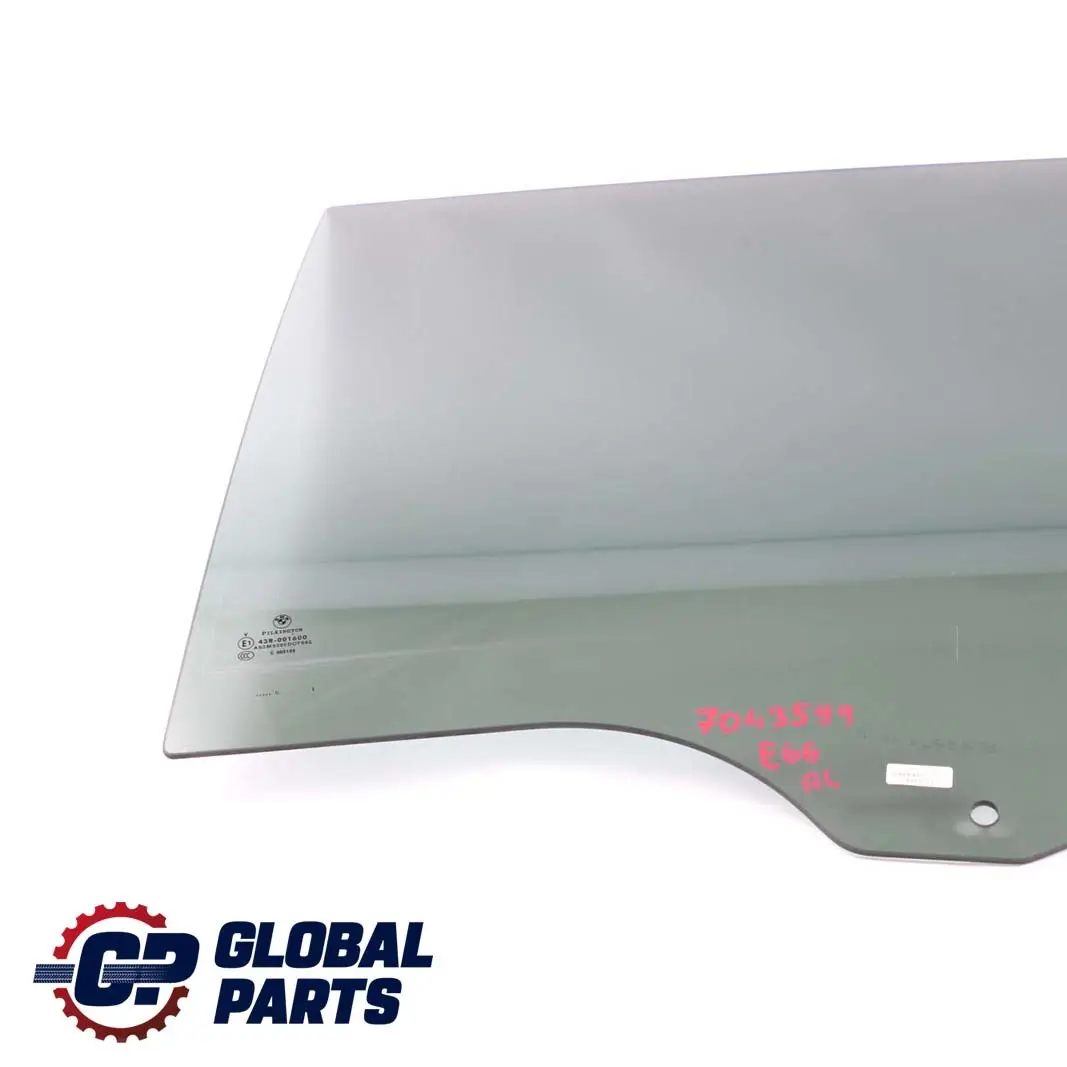 BMW E66 Porta Posteriore Sinistra Vetro Finestra Nero As3 - SKU 7043599 - Numero di parte 7043599
