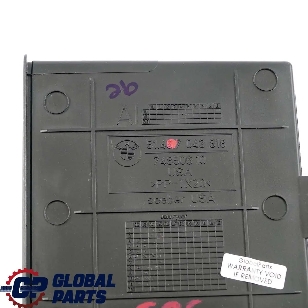 Bandeja Consola Central BMW Z4 E85 E86 Bandeja Trasera Insertar Negro para con número de pieza 7043818 Bandeja Consola Central BMW Z4 E85 E86 Bandeja Trasera Insertar Negro - SKU 7043818 - Número de pieza 7043818