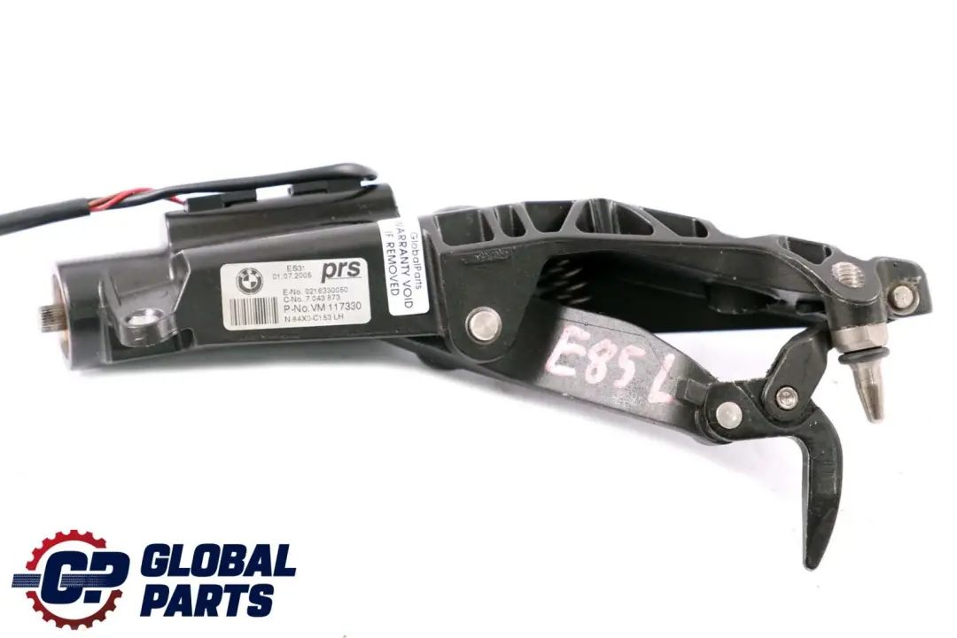BMW E85 Roadster Plegable Soft Top Techo Marco Izquierdo Bisagra Brazo Bloqueo - SKU 7043873-4 - Número de pieza 7043873