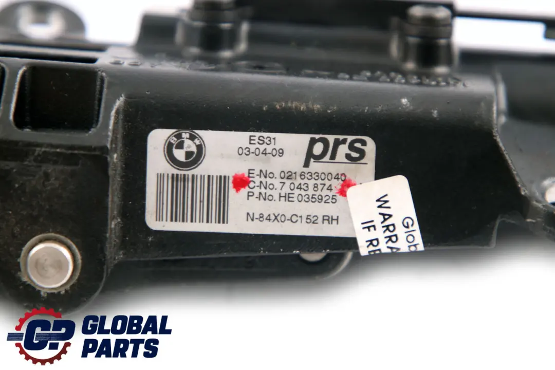 Armazon Techo Plegable Blando Bisagra Bloqueo Brazo Derecho para BMW E85 Roadster con número de pieza 7043874 BMW E85 Roadster Armazon Techo Plegable Blando Bisagra Bloqueo Brazo Derecho - SKU 7043874-1 - Número de pieza 7043874