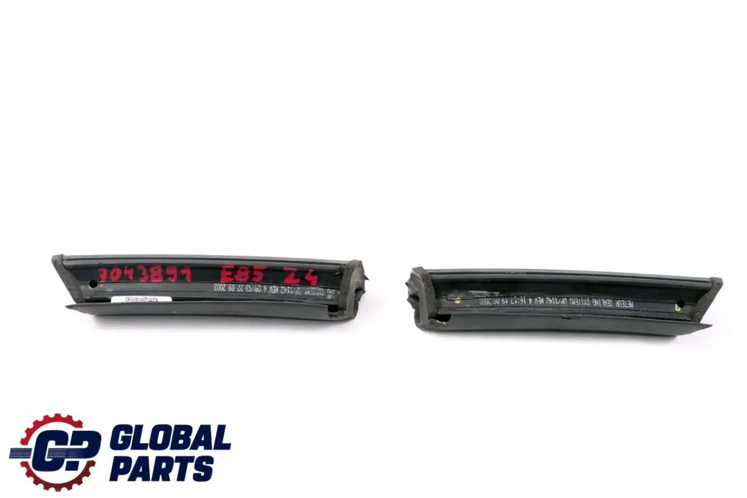 BMW Z4 Series E85 Front Channel Seal Window Guide Front Left Right Set Roof Top - SKU 7043891 - Part number 7043892