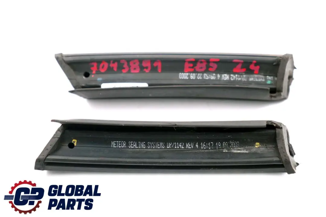 BMW Z4 Series E85 Front Channel Seal Window Guide Front Left Right Set Roof Top - SKU 7043891 - Part number 7043892
