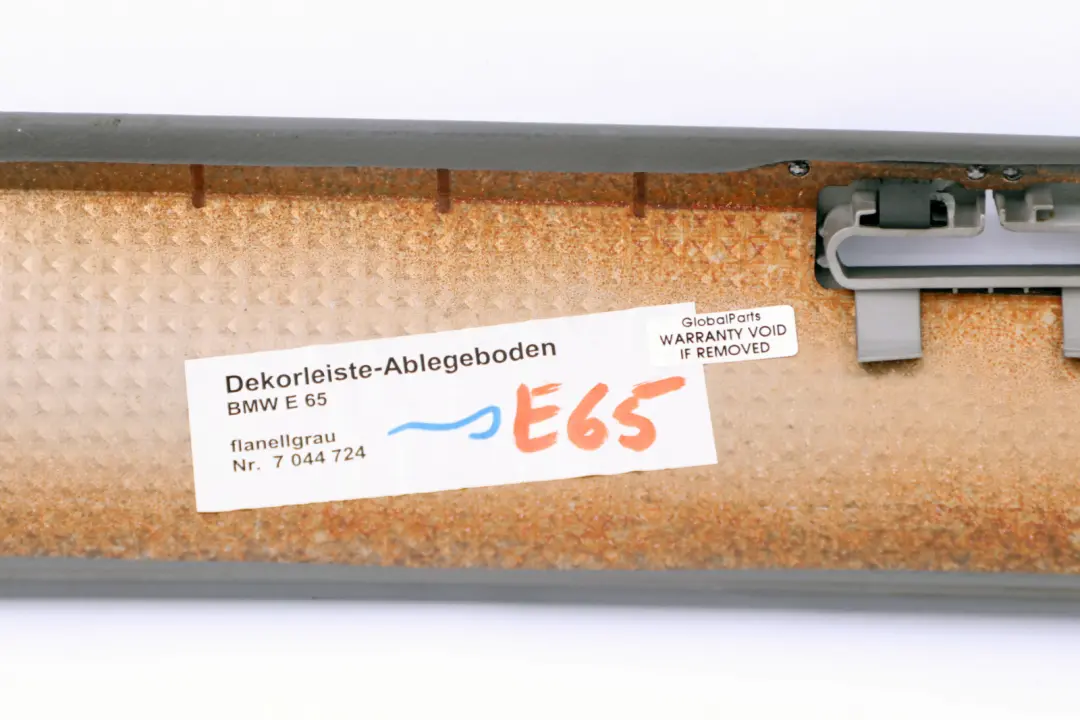 Decor Strip Trim Cover For Rear Window Shelf Flanellgrau to BMW 7 Series E65 E66 with Part number 7044724 BMW 7 Series E65 E66 Decor Strip Trim Cover For Rear Window Shelf Flanellgrau - SKU 7044724 - Part number 7044724