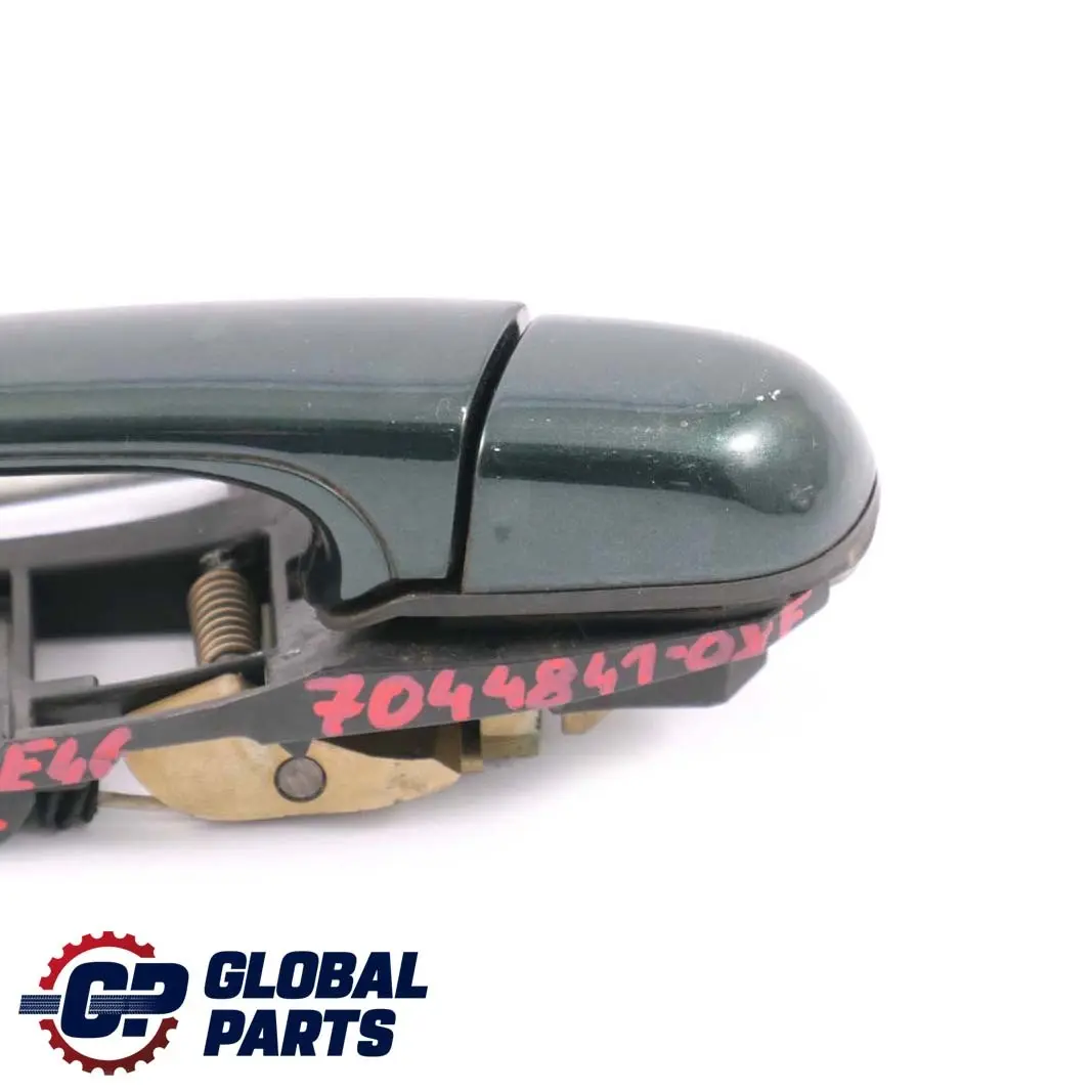 Outside Door Handle Rear Left N/S Oxfordgruen Oxford Green 430 to BMW 3 Series E46 with Part number 7044841 BMW 3 Series E46 Outside Door Handle Rear Left N/S Oxfordgruen Oxford Green 430 - SKU 7044841-OXF - Part number 7044841