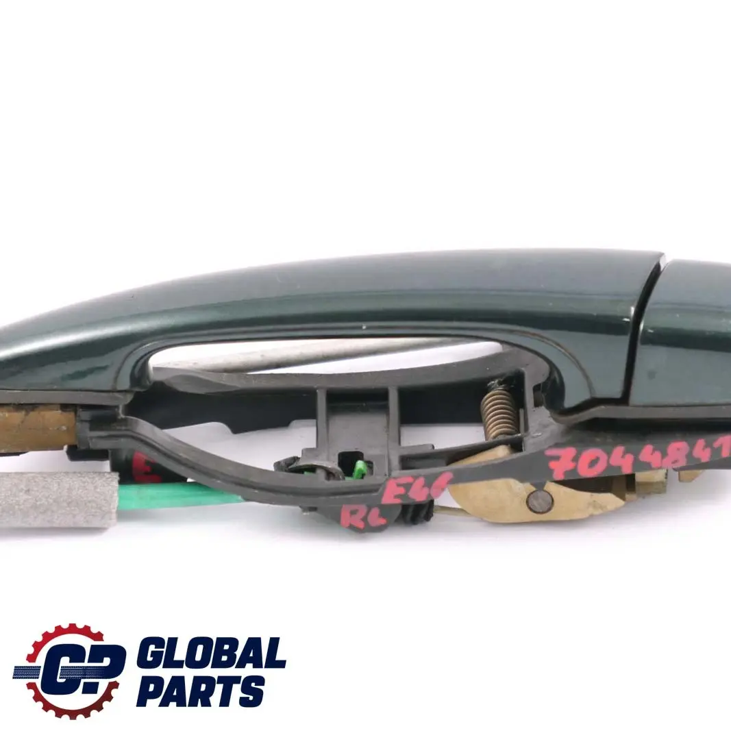 Outside Door Handle Rear Left N/S Oxfordgruen Oxford Green 430 to BMW 3 Series E46 with Part number 7044841 BMW 3 Series E46 Outside Door Handle Rear Left N/S Oxfordgruen Oxford Green 430 - SKU 7044841-OXF - Part number 7044841