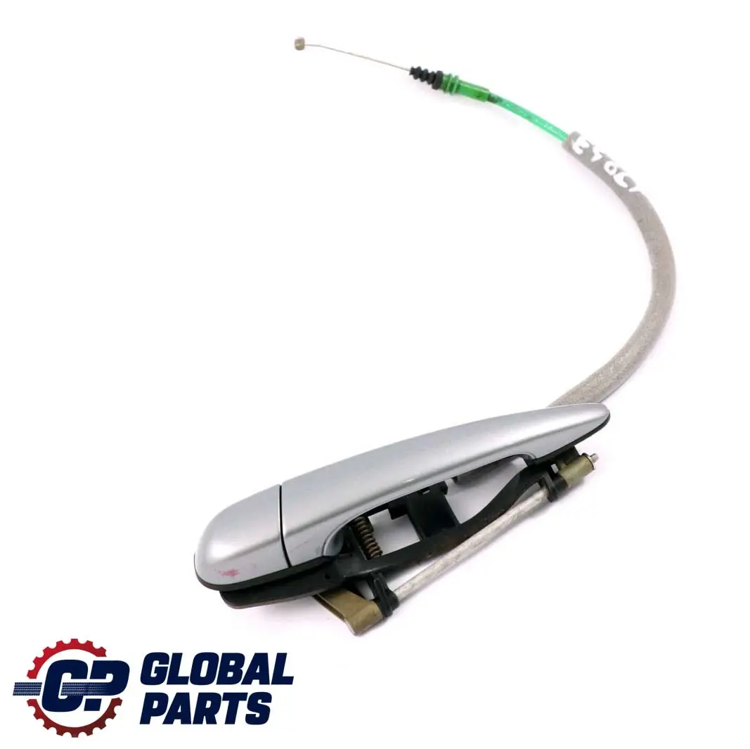 BMW E46 Maniglia Porta Esterna Posteriore SX Grigio Argento Metallico A08 - SKU 7044841-SBG - Numero di parte 7044841