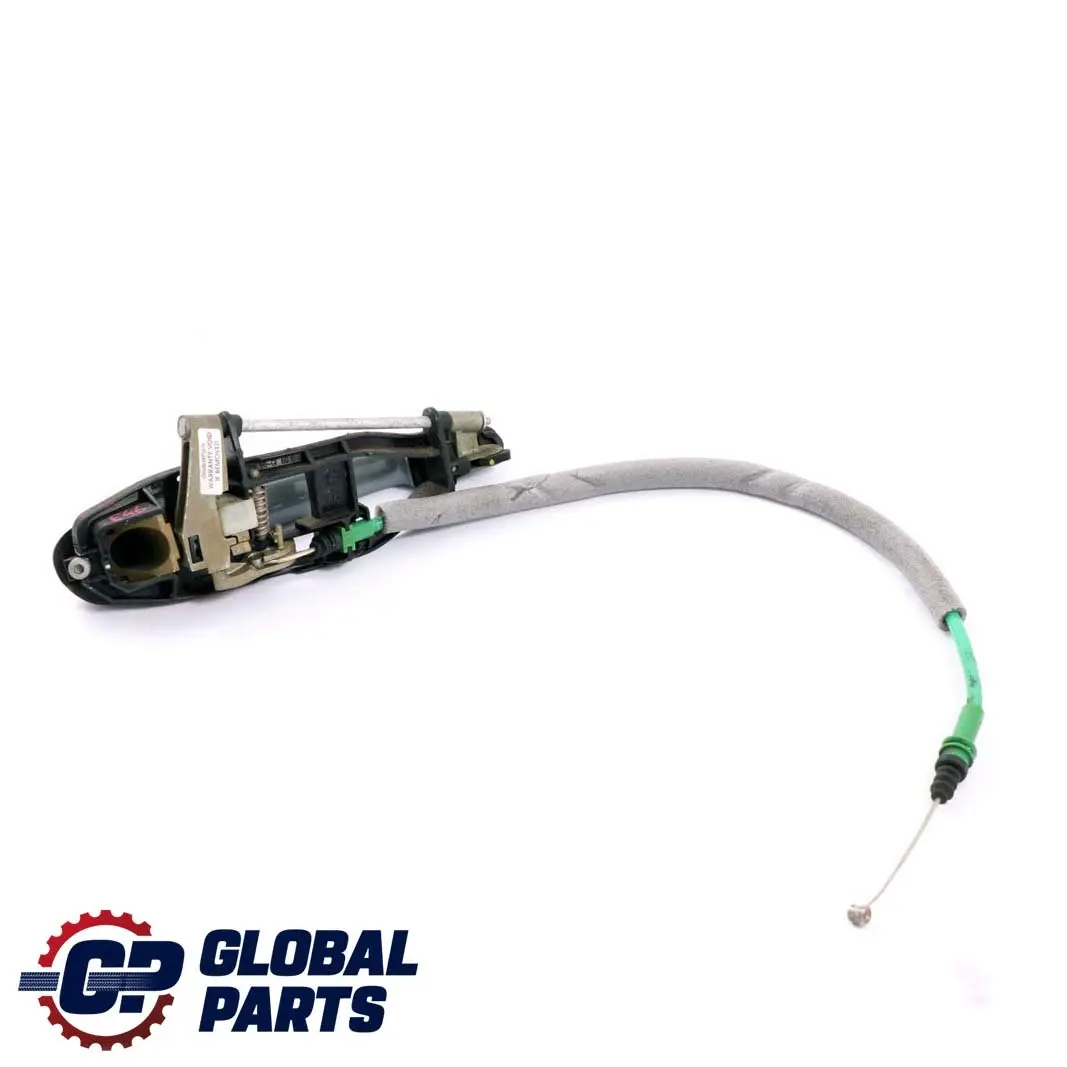 BMW E46 Maniglia Porta Esterna Posteriore SX Grigio Argento Metallico A08 - SKU 7044841-SBG - Numero di parte 7044841