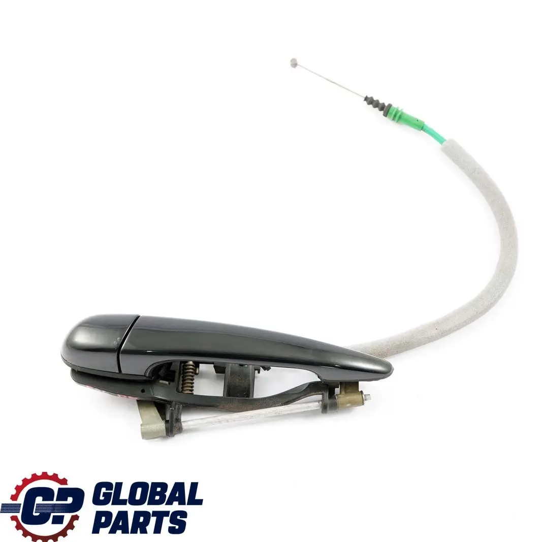 BMW 3 Series E46 Outside Door Handle Rear Left N/S Schwarz 2 Black 668