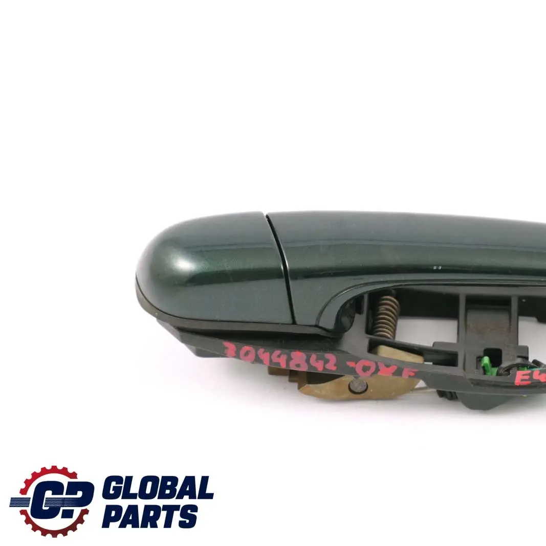 Outside Door Handle Rear Right O/S Oxfordgruen Oxford Green to BMW 3 E46 with Part number 7044842 BMW 3 E46 Outside Door Handle Rear Right O/S Oxfordgruen Oxford Green - SKU 7044842-OXF - Part number 7044842