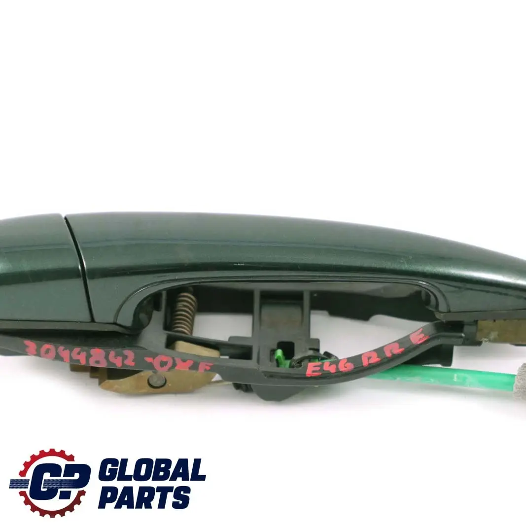 Outside Door Handle Rear Right O/S Oxfordgruen Oxford Green to BMW 3 E46 with Part number 7044842 BMW 3 E46 Outside Door Handle Rear Right O/S Oxfordgruen Oxford Green - SKU 7044842-OXF - Part number 7044842