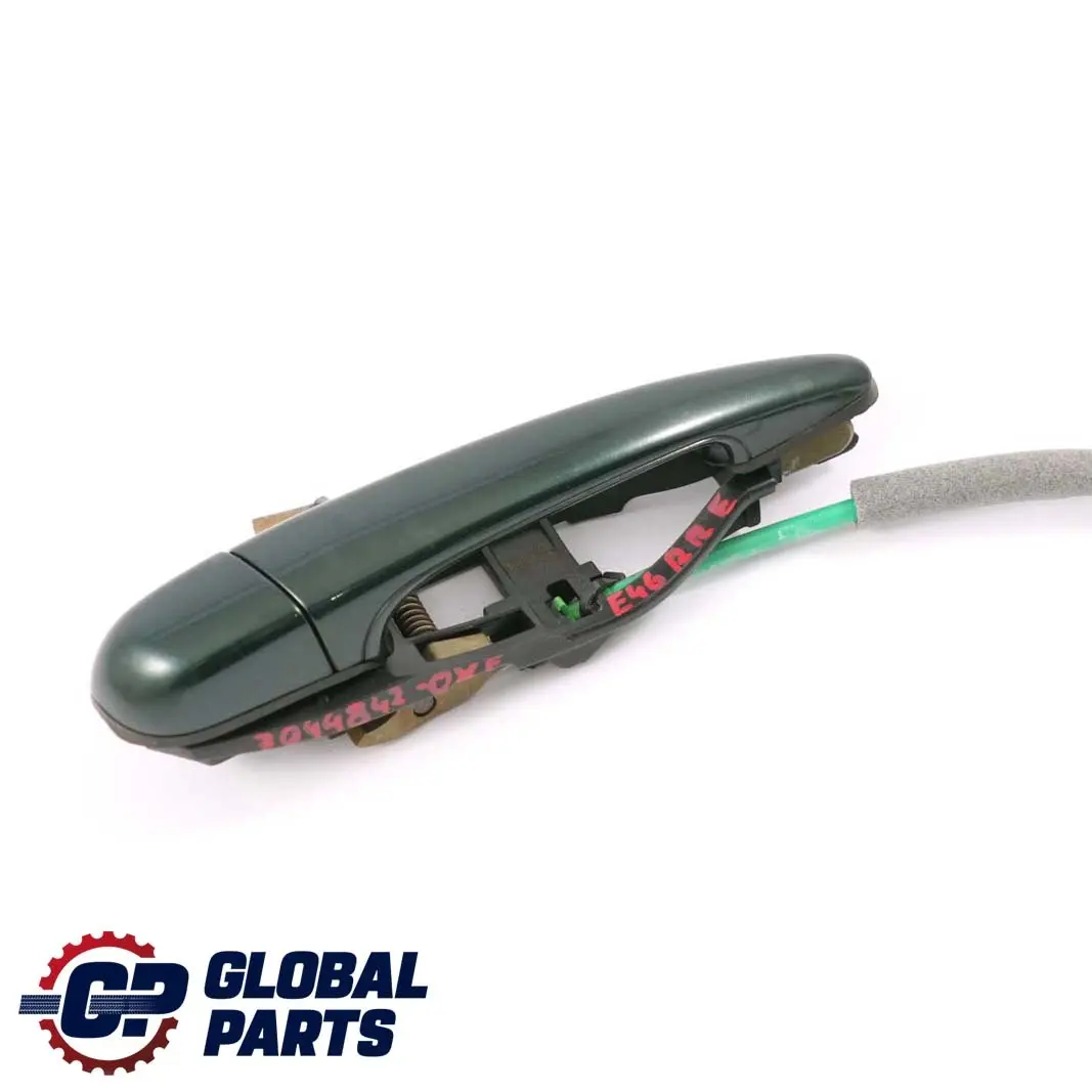 Outside Door Handle Rear Right O/S Oxfordgruen Oxford Green to BMW 3 E46 with Part number 7044842 BMW 3 E46 Outside Door Handle Rear Right O/S Oxfordgruen Oxford Green - SKU 7044842-OXF - Part number 7044842