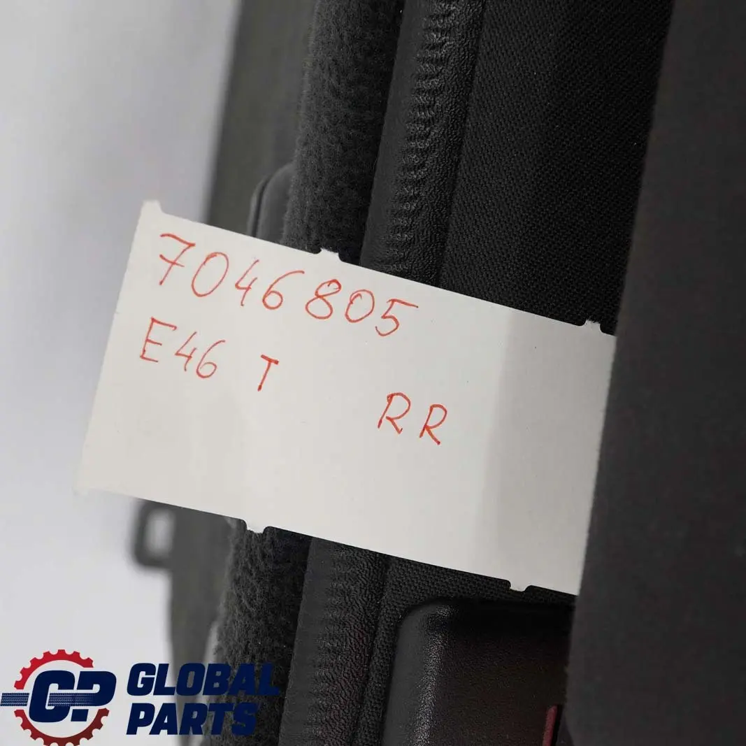 BMW E46 Touring Rear Seat Right O/S Backrest Cover Cloth Jacquard Anthracite - SKU 7046805 - Part number 7046805