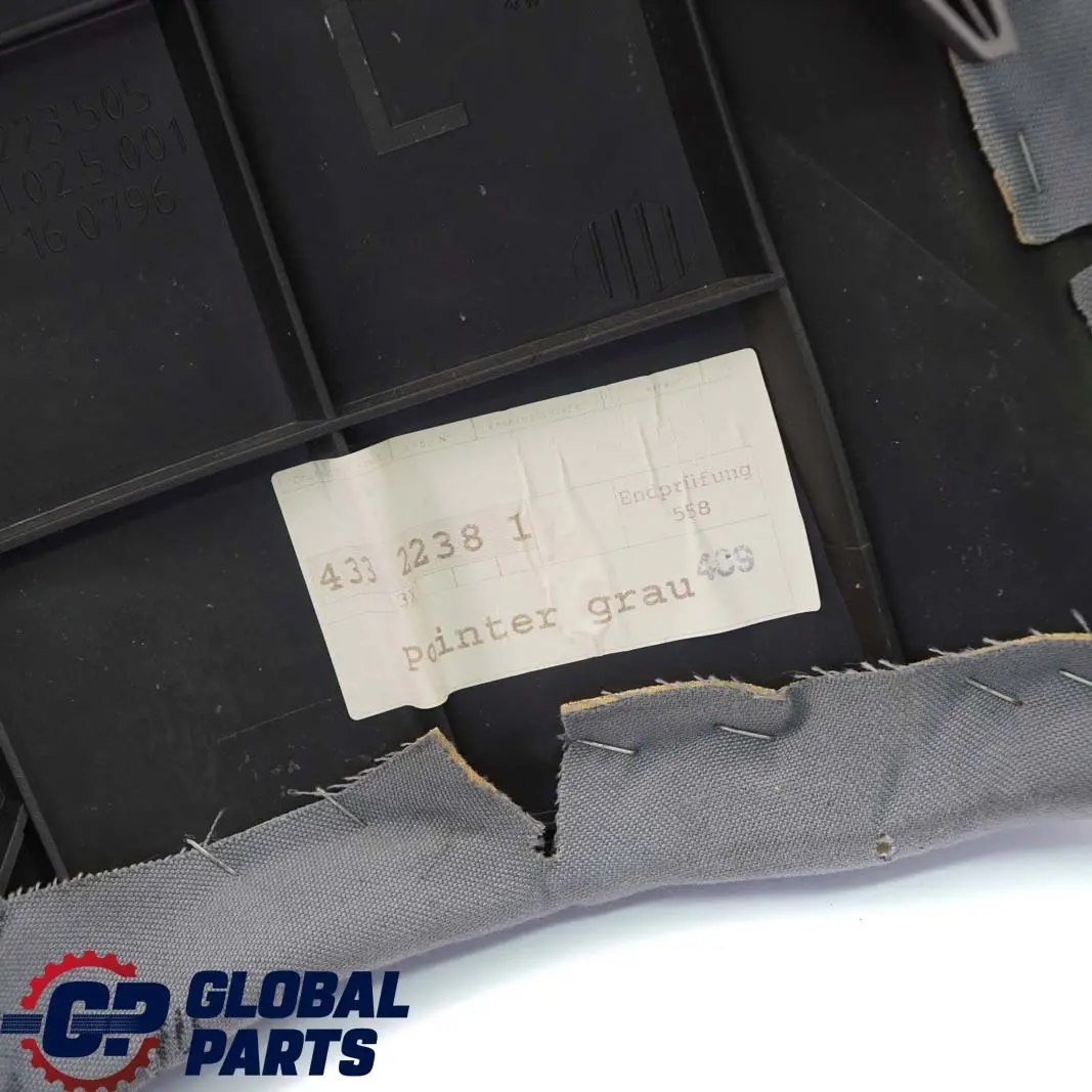 Rücksitz Seitenteil Links Bezug Stoff Grau für BMW 3 er E46 Kombi Touring mit Teilenummer 7046825 BMW 3 er E46 Kombi Touring Rücksitz Seitenteil Links Bezug Stoff Grau - SKU 7046825 - Teilenummer 7046825