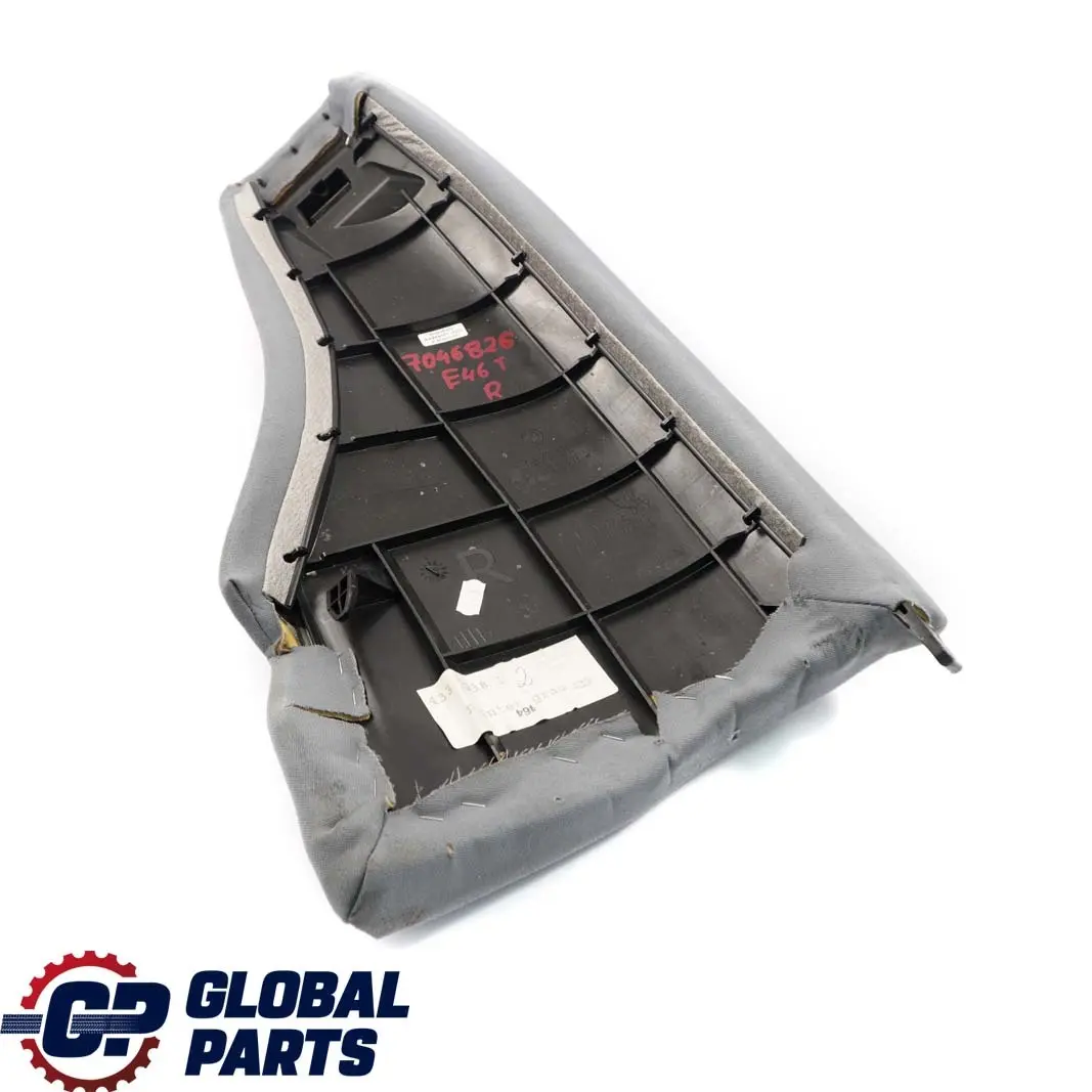 Break Touring Siege Arriere Panneau Lateral Droit Housse Tissu Gris pour BMW E46 à propos du numéro de pièce 7046826 BMW E46 Break Touring Siege Arriere Panneau Lateral Droit Housse Tissu Gris - SKU 7046826 - Numéro de pièce 7046826
