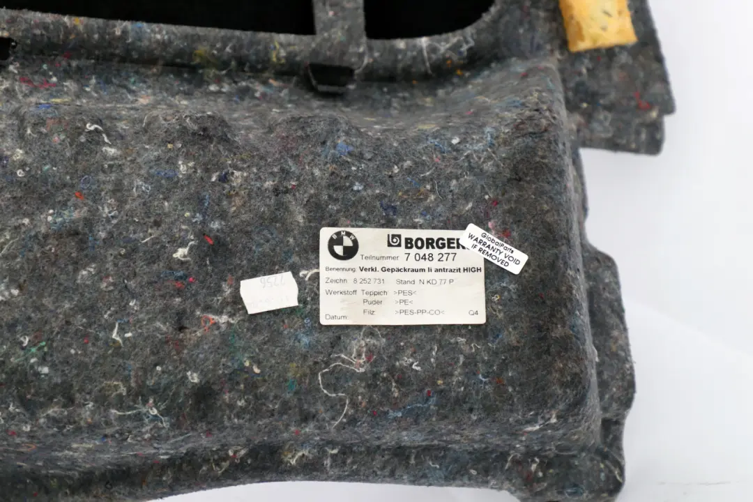 Boot Trunk Left N/S Trim Liner Cover Panel to BMW 3 Series E46 with Part number 7048277 BMW 3 Series E46 Boot Trunk Left N/S Trim Liner Cover Panel - SKU 7048277 - Part number 7048277