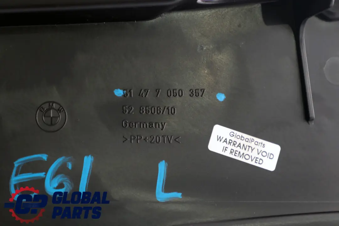BMW E61 Trunk Piso Alfombra Moldura Trasero Maletero Estante Izquierda - SKU 7050357 - Número de pieza 7050357