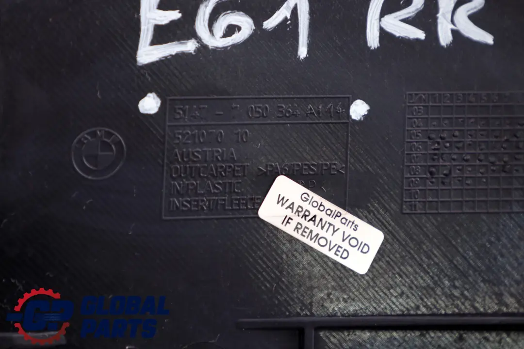 Reihe E61 LCI Verkleidung Gepäckraum Rechts Grey für BMW 5 mit Teilenummer 7050364 BMW 5 Reihe E61 LCI Verkleidung Gepäckraum Rechts Grey - SKU 7050364-3 - Teilenummer 7050364