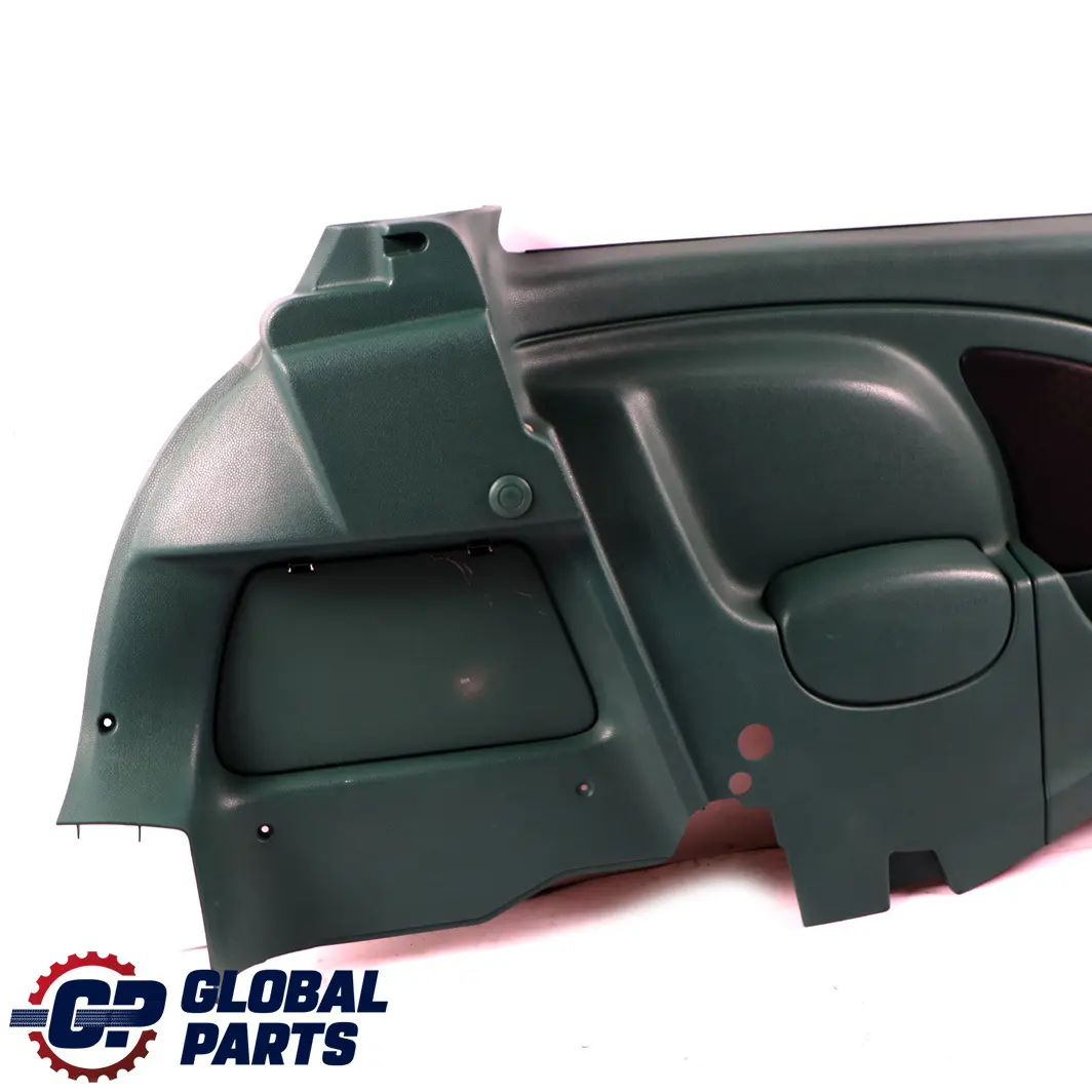 Left N/S Lateral Trim Side Panel Emerald Green to BMW Mini Cooper R50 R53 Rear with Part number 7050457 BMW Mini Cooper R50 R53 Rear Left N/S Lateral Trim Side Panel Emerald Green - SKU 7050457 - Part number 7050457