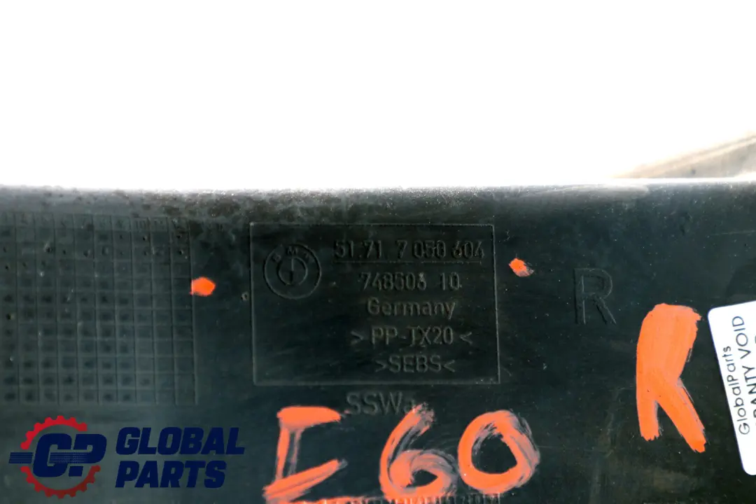 BMW E60 E61 Luft Kanal Für Front Motor Rechts - SKU 7050604 - Teilenummer 7050604