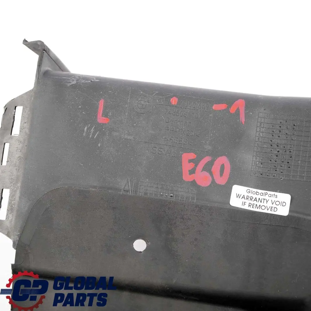 Condotto aria motore anteriore sinistro 5171 per BMW E60 E61 con numero di parte 7050649 BMW E60 E61 Condotto aria motore anteriore sinistro 5171 - SKU 7050649-1 - Numero di parte 7050649