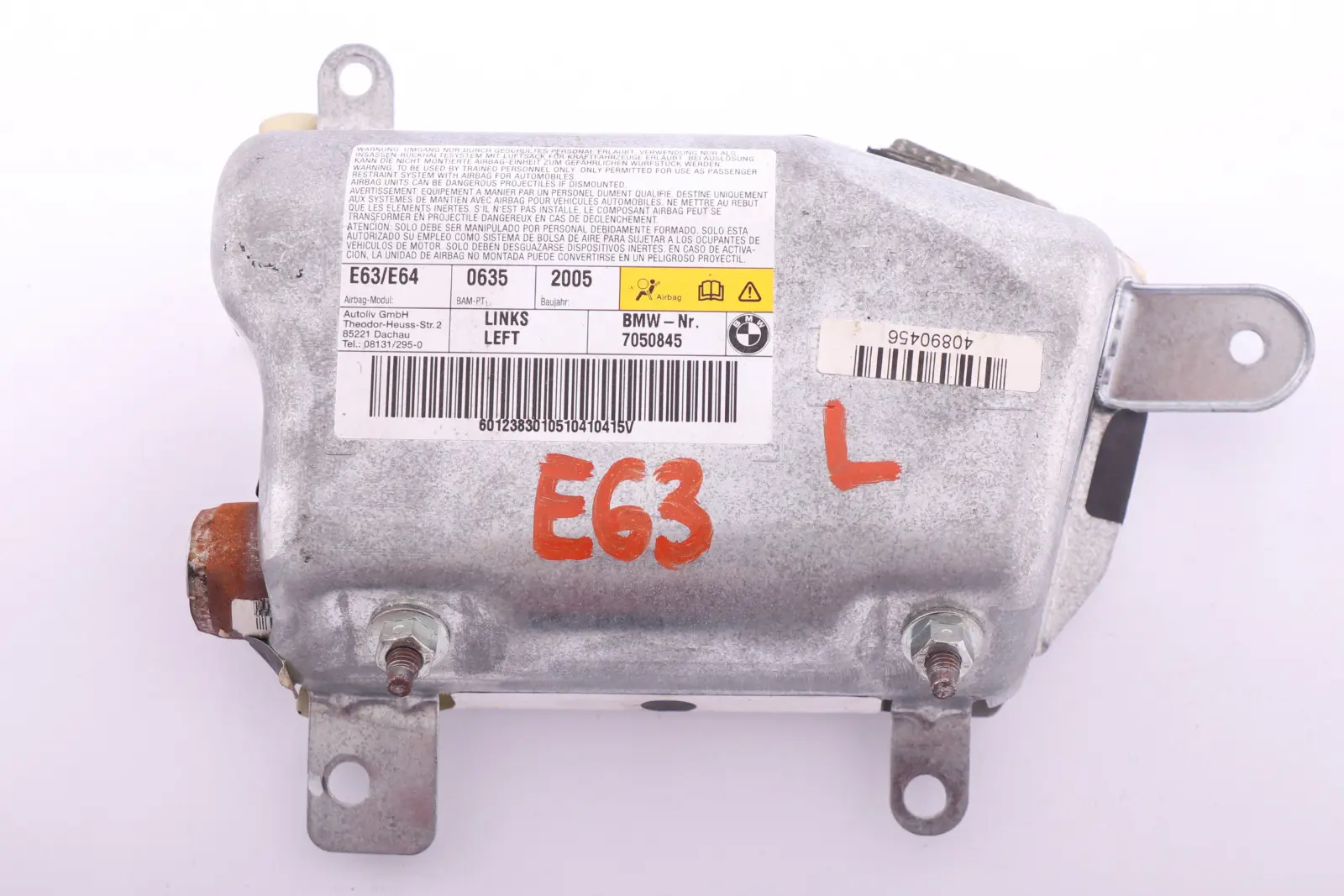 BMW E63 E64 Módulo De Aire Puerta Delantera Izquierda Lado 7050845