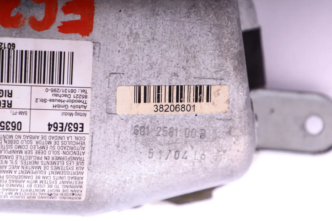 Poduszka Drzwi Boczna Prawa do BMW E63 E64 o numerze 7050846 BMW E63 E64 Poduszka Drzwi Boczna Prawa - SKU 7050846 - Numer Części 7050846