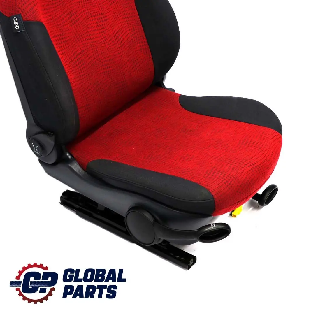 Front Right O/S Cloth Fabric Seat Kaleido Tartan Red to BMW Mini Cooper One R50 with Part number 7051148 BMW Mini Cooper One R50 Front Right O/S Cloth Fabric Seat Kaleido Tartan Red - SKU 7051148 - Part number 7051148