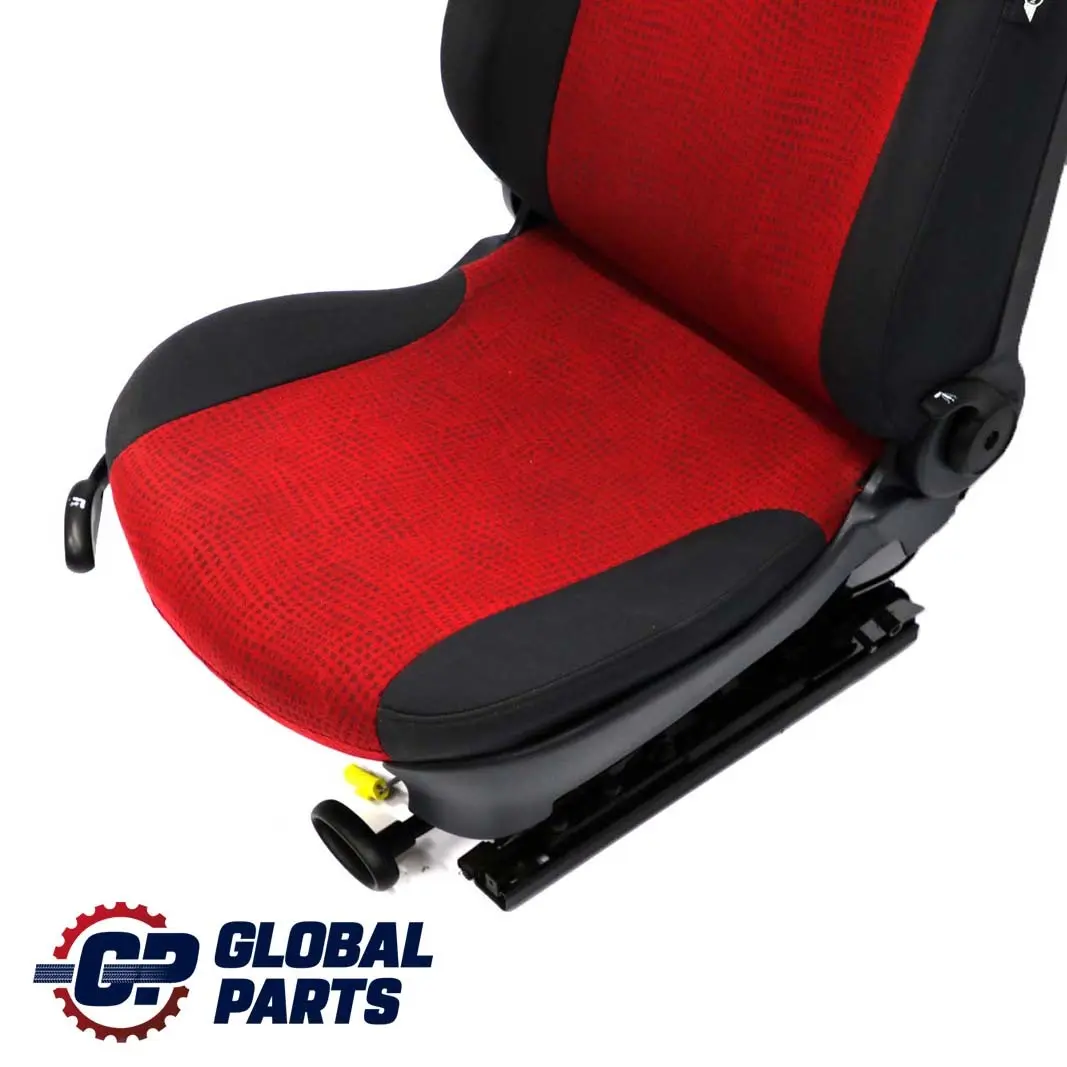 Front Right O/S Cloth Fabric Seat Kaleido Tartan Red to BMW Mini Cooper One R50 with Part number 7051148 BMW Mini Cooper One R50 Front Right O/S Cloth Fabric Seat Kaleido Tartan Red - SKU 7051148 - Part number 7051148