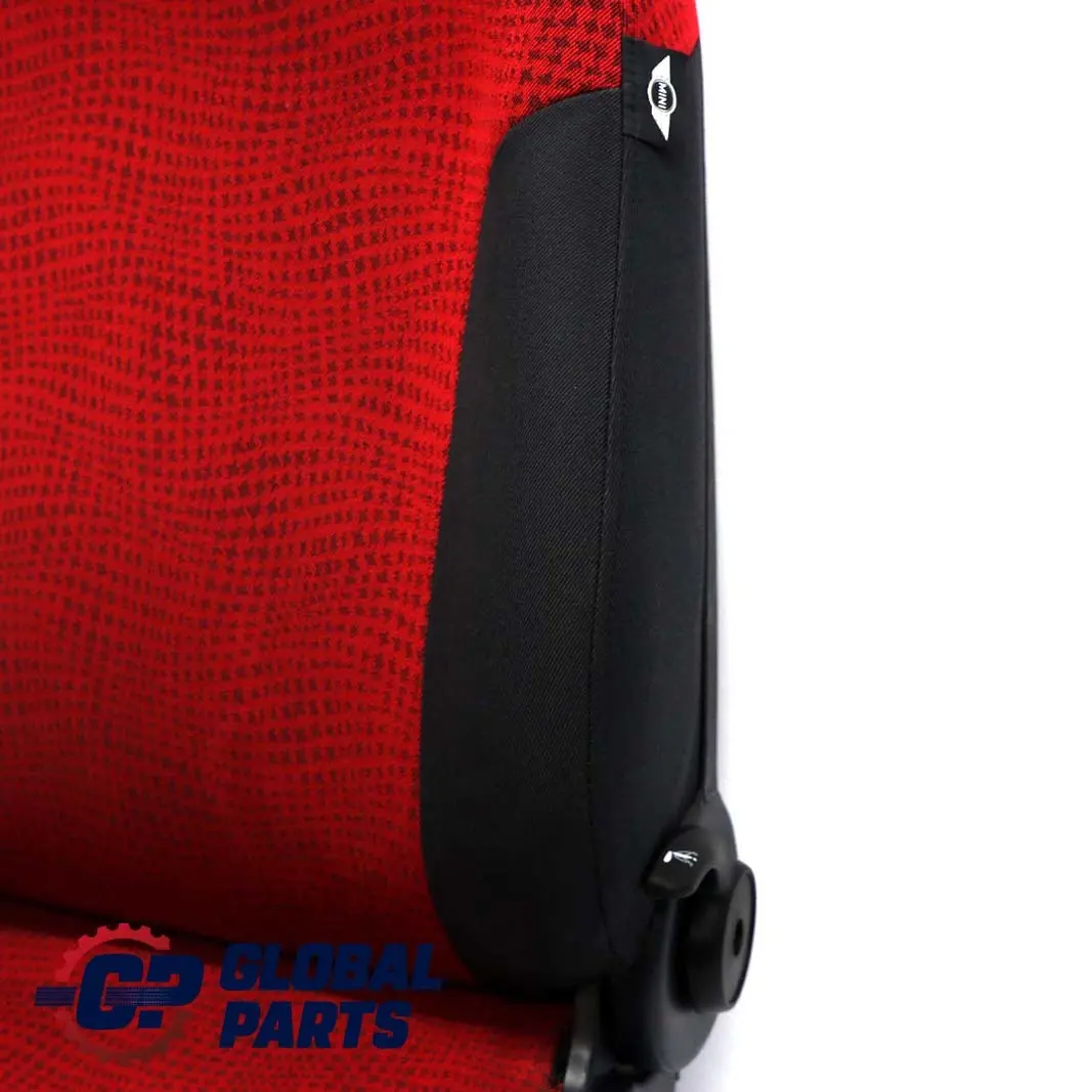 Front Right O/S Cloth Fabric Seat Kaleido Tartan Red to BMW Mini Cooper One R50 with Part number 7051148 BMW Mini Cooper One R50 Front Right O/S Cloth Fabric Seat Kaleido Tartan Red - SKU 7051148 - Part number 7051148
