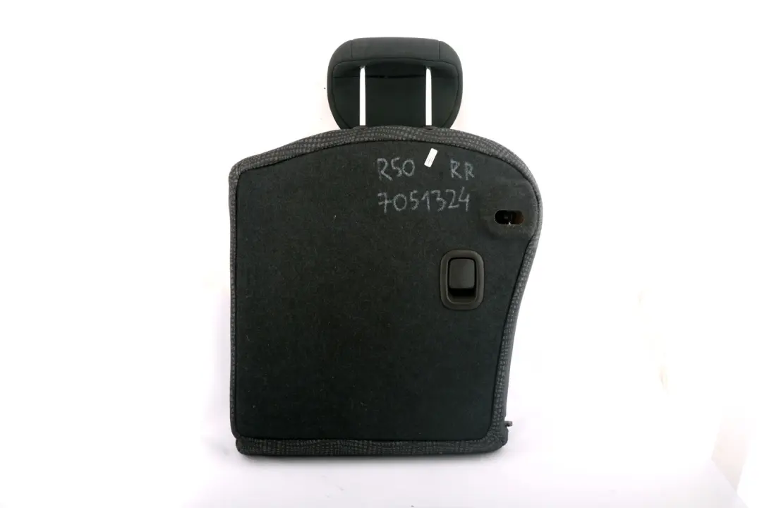 BMW Mini Cooper R50 Rear Seat Right O/S Cloth Backrest Kaleido Black - SKU 7051324 - Part number 7051324