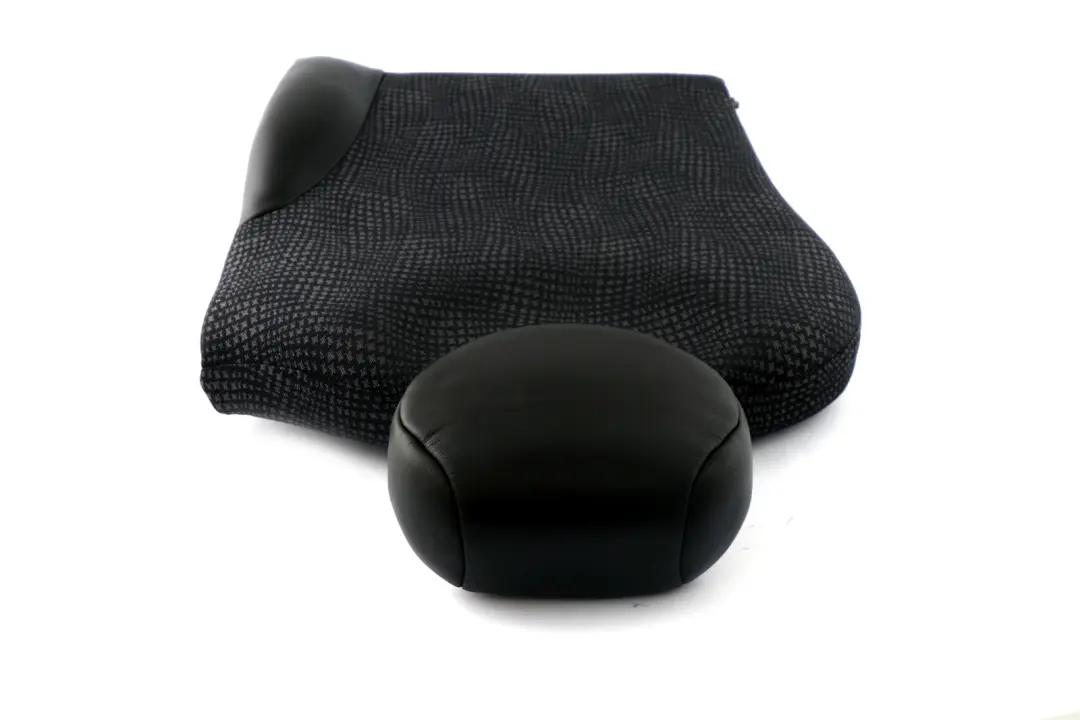 Right O/S Half Leather Backrest Kaleido Black to BMW Mini Cooper R50 Rear Seat with Part number 7051326 BMW Mini Cooper R50 Rear Seat Right O/S Half Leather Backrest Kaleido Black - SKU 7051326 - Part number 7051326