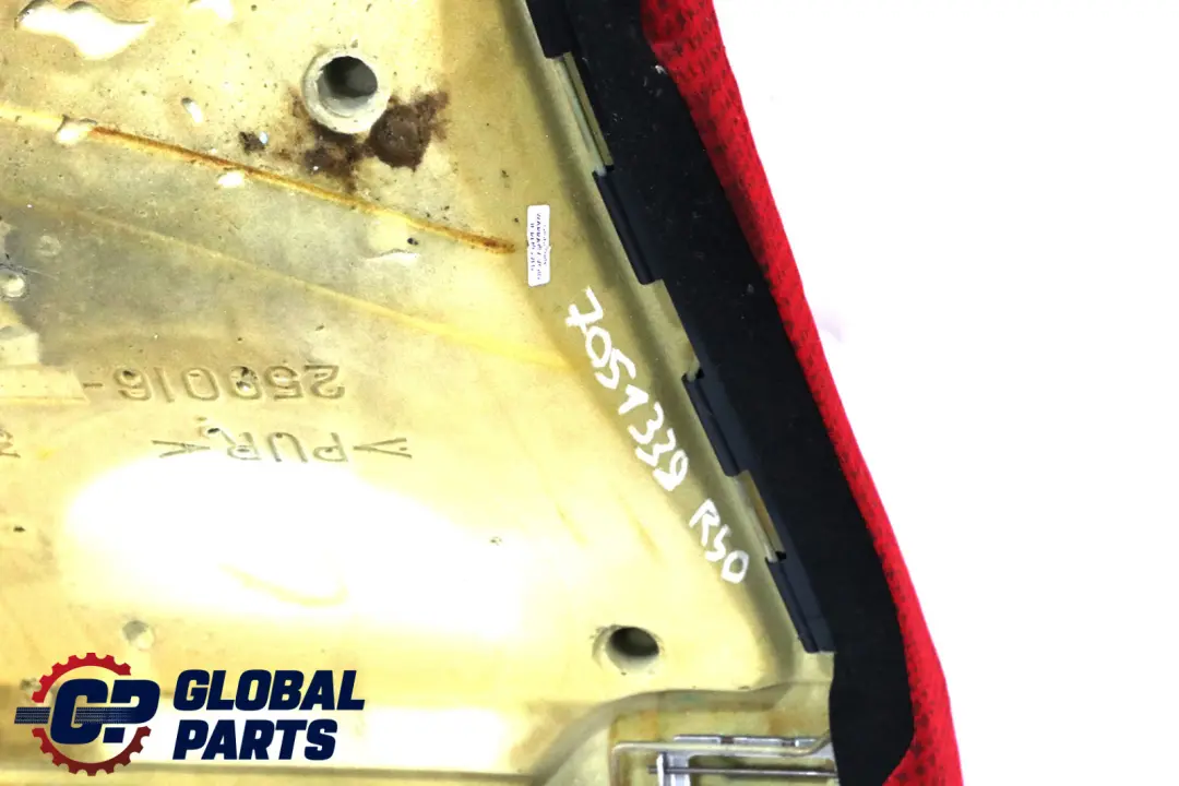 Asiento Trasero Respaldo Funda Base Tela Cuero Tartan Rojo para Mini R50 con número de pieza 7051338 Mini R50 Asiento Trasero Respaldo Funda Base Tela Cuero Tartan Rojo - SKU 7051338 - Número de pieza 7051338