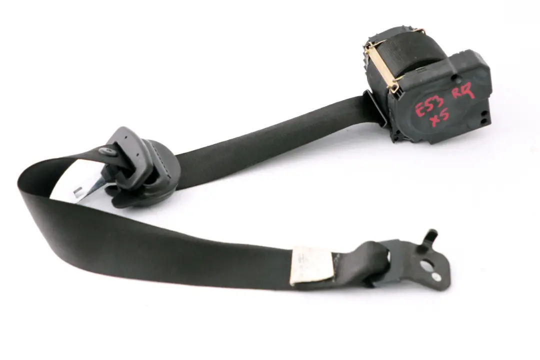 BMW X5 Series E53 Seat Seatbelt Seat Belt Rear Right O/S Schwarz Black - SKU 7051508 - Part number 7051508
